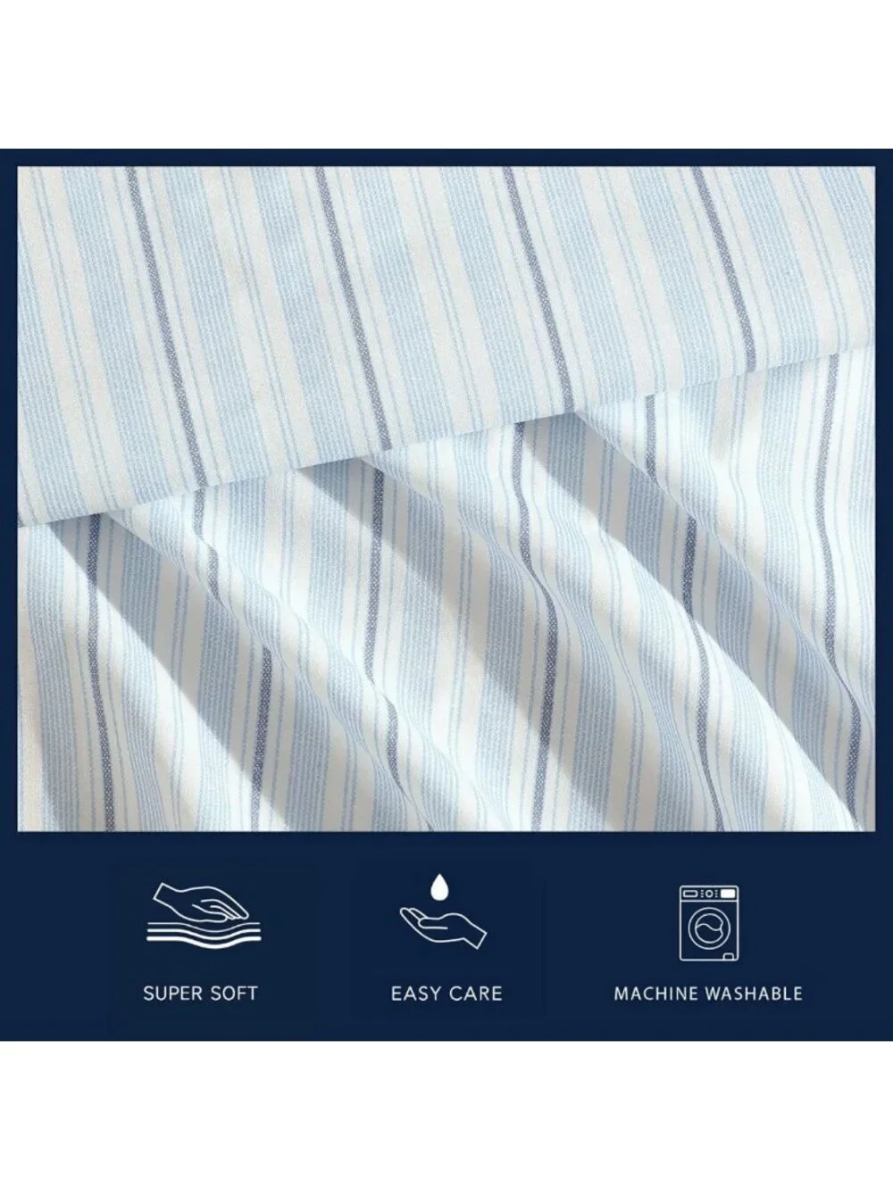 Cozy Twin XL Sheet Set with Fitted Sheet & Pillowcase - Soft, Durable Bedding